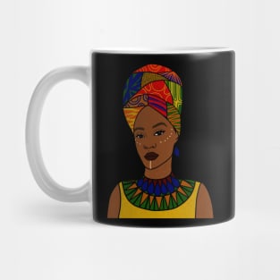 Beautiful Afro African Woman, Black Pride Mug